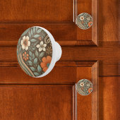 Bouton De Porte En Céramique Boho Floral
