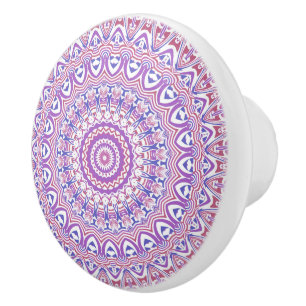Bouton De Porte En Céramique Boho Hippie Funky Bohemian Super Kaleidoscope
