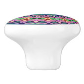 Bouton De Porte En Céramique Boho Quilt Ceramic Knob (Côté)