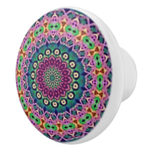 Bouton De Porte En Céramique Boho Quilt Ceramic Knob