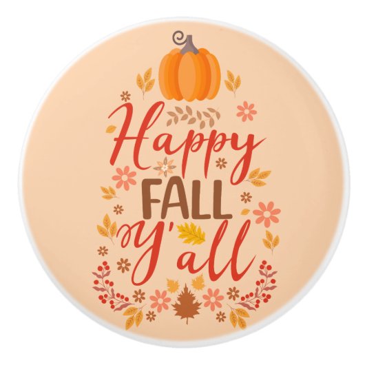 Bouton De Porte En Céramique Bonne chute, vous tous (Devant)