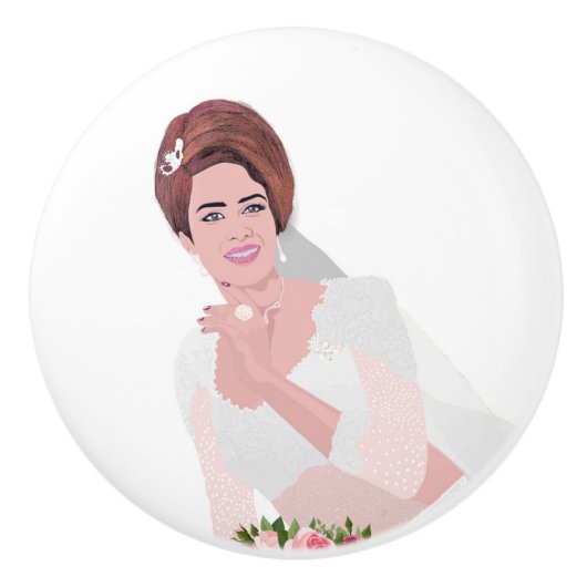 BOUTON DE PORTE EN CÉRAMIQUE BONNE MARIE (Devant)