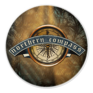 Bouton De Porte En Céramique Bonnet en céramique de la boussole du Nord