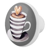 Bouton De Porte En Céramique Bonnets de céramique café (Droite)