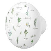 Bouton De Porte En Céramique Botanical Greenery (Droite)