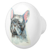 Bouton De Porte En Céramique Bouledogue français (Droite)