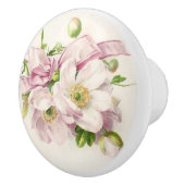 Bouton De Porte En Céramique Bouquet de ruban rose (Droite)