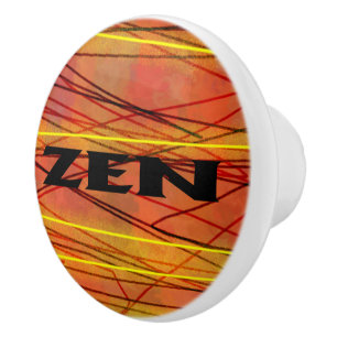 Bouton De Porte En Céramique Bouton céramique en fil noir zen