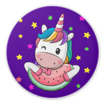 Bouton céramique Unicorn précieux