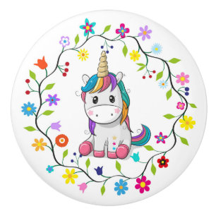 Bouton De Porte En Céramique Bouton céramique Unicorns précieux