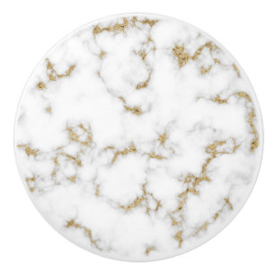 Bouton De Porte En Céramique Bouton de céramique en faux or et marbre gris mode