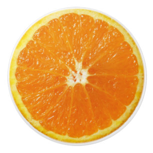 Bouton De Porte En Céramique Bouton de meuble en forme de tranche d'orange réal