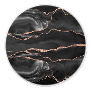 Bouton De Porte En Céramique Bouton en céramique à aquarelle et or rose Agate