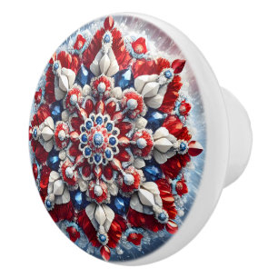 Bouton De Porte En Céramique Bouton en céramique avec couleurs norvégiennes