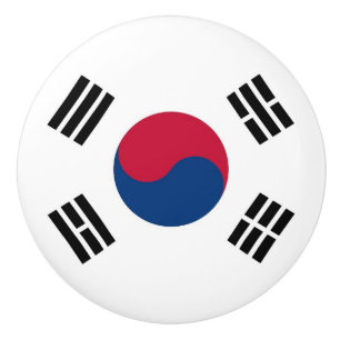 Bouton De Porte En Céramique Bouton en céramique avec drapeau de la Corée du Su
