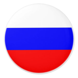 Bouton De Porte En Céramique Bouton en céramique avec drapeau de la Russie