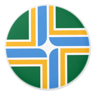 Bouton De Porte En Céramique Bouton en céramique avec drapeau de Portland, USA