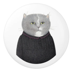 Bouton De Porte En Céramique Bouton en céramique CAT DE MÉNAGE