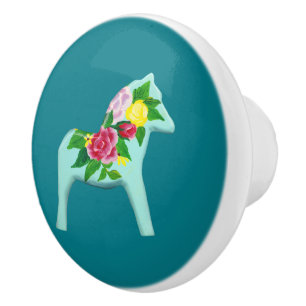 Bouton De Porte En Céramique Bouton en céramique Cheval Rose