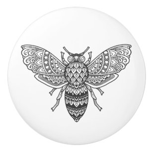 Bouton De Porte En Céramique Bouton en céramique d'abeille