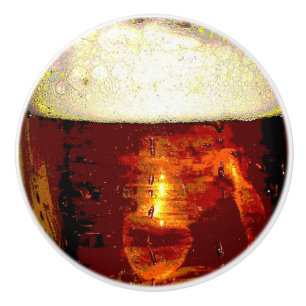 Bouton De Porte En Céramique Bouton en céramique de bière et de mousse