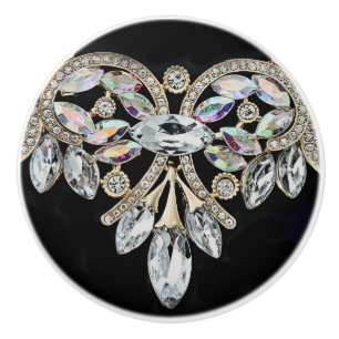 Bouton De Porte En Céramique Bouton en céramique de collier de diamants