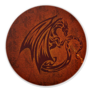 Bouton De Porte En Céramique Bouton en céramique de dragon