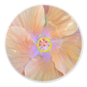 Bouton De Porte En Céramique Bouton en céramique de fleur de ketmie