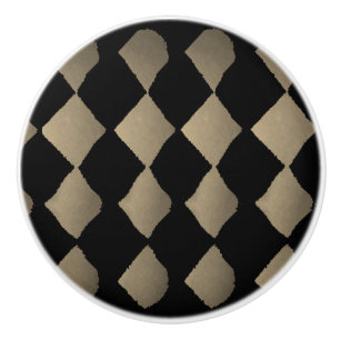 Bouton De Porte En Céramique Bouton en céramique de "Harlequin-Sépia"