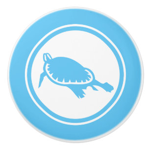 Bouton De Porte En Céramique Bouton en céramique de mer d'Aqua de créature