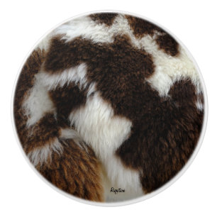 Bouton De Porte En Céramique Bouton en céramique de peau de vache