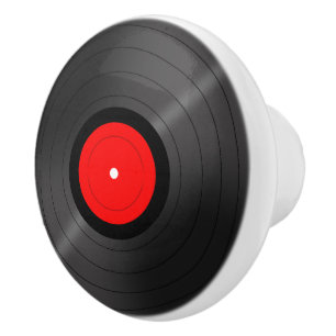 Bouton De Porte En Céramique Bouton en céramique de rétro disque vinyle vinta