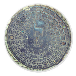 Bouton De Porte En Céramique Bouton en céramique de route de couverture et de