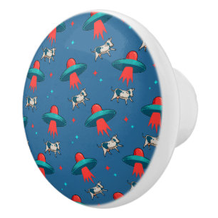 Bouton De Porte En Céramique Bouton en céramique Enlèvement de vache extraterre