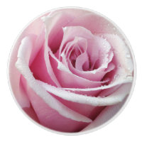 Bouton en céramique floral de rose de rose