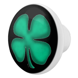 Bouton De Porte En Céramique Bouton en céramique irlandais noir