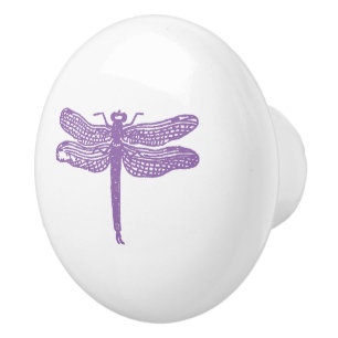 Bouton De Porte En Céramique Bouton en céramique libellule couleur personnalisé
