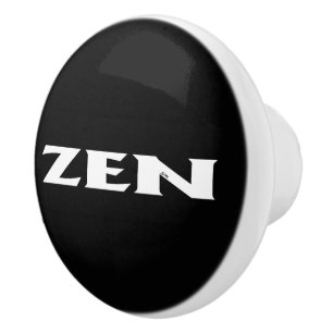 Bouton De Porte En Céramique Bouton en céramique noir blanc zen