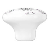 Bouton De Porte En Céramique Bouton en céramique Retro Purple Paisley (Côté)