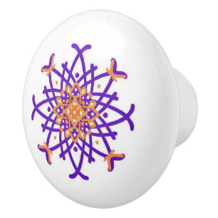 Bouton De Porte En Céramique Bouton en céramique violet Kaleid