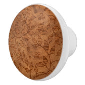 Bouton De Porte En Céramique Branches feuillues Brown (Droite)