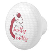 Bouton De Porte En Céramique Brick Red Je Sens Knitty, Oh Tellement Knitty (Droite)