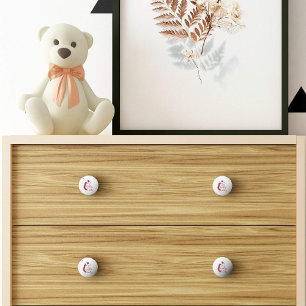 Bouton De Porte En Céramique Brick Red Je Sens Knitty, Oh Tellement Knitty