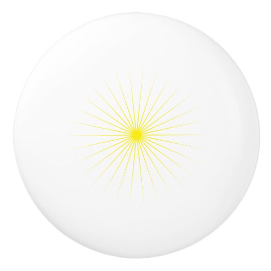 Bouton De Porte En Céramique Bright Yellow Star Mark on Stylish Ceramic Knob (Devant)