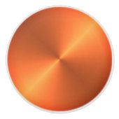 Bouton De Porte En Céramique Brillant rouille orange (Devant)