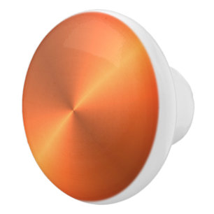 Bouton De Porte En Céramique Brillant rouille orange