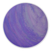 Bouton De Porte En Céramique Broche à bleuets (Devant)