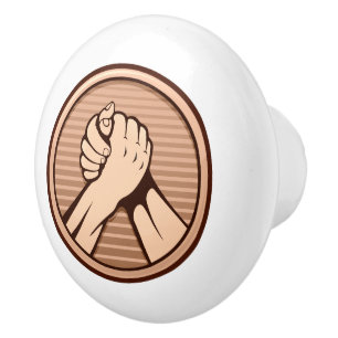 Bouton De Porte En Céramique Bronze