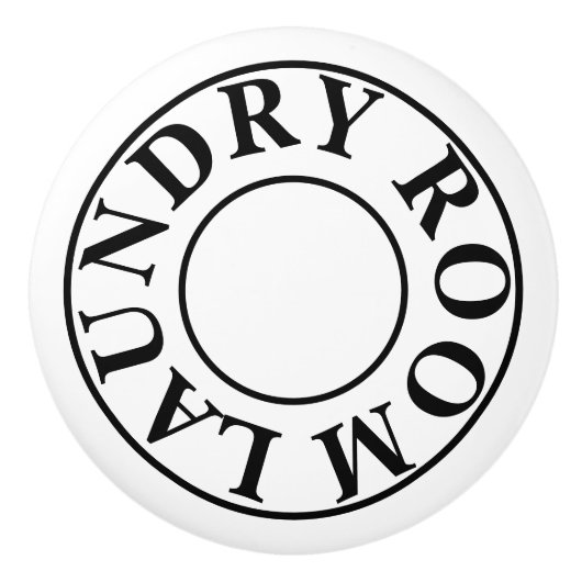 Bouton De Porte En Céramique Buanderie (Devant)