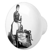 Bouton De Porte En Céramique Buanderie vintage (Droite)